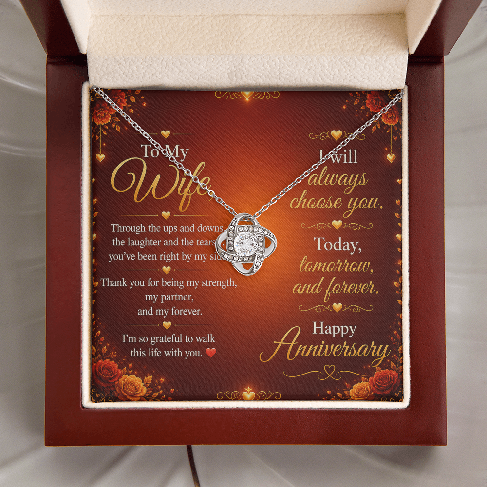 To My Wife – “My Strength, My Forever” Anniversary Necklace Gift