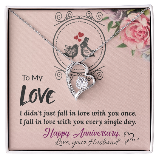 To My Wife Necklace – Anniversary Gift She Will Treasure Forever