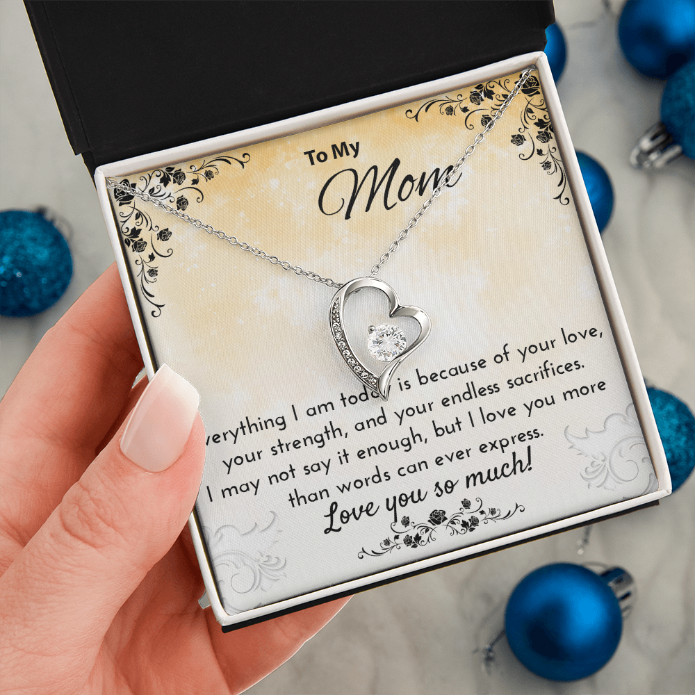 Emotional Necklace Gift for Mom – Heartfelt Jewelry Keepsake with Message Card