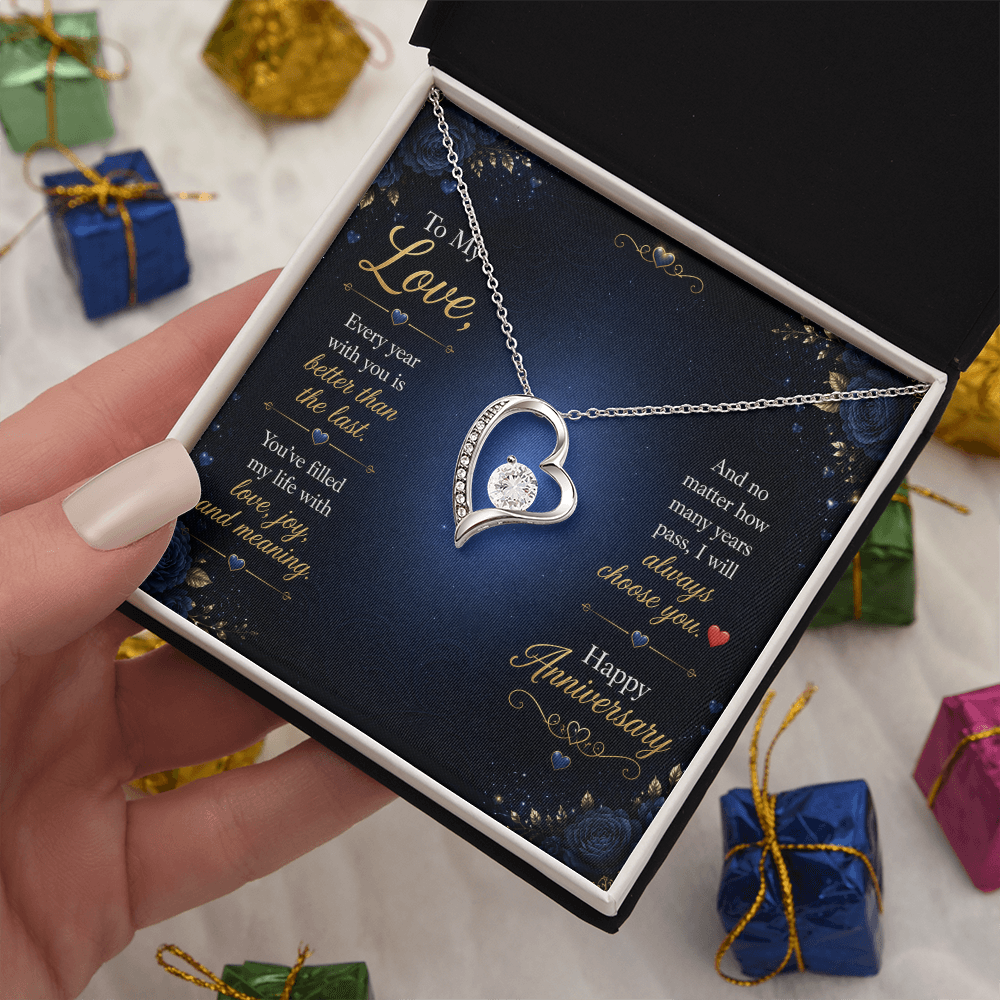 To My Love – “I Will Always Choose You” Anniversary Necklace Gift