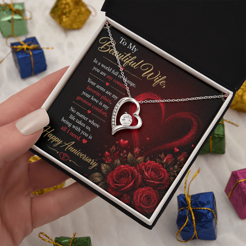 To My Wife Necklace – Emotional Anniversary Gift for Her
