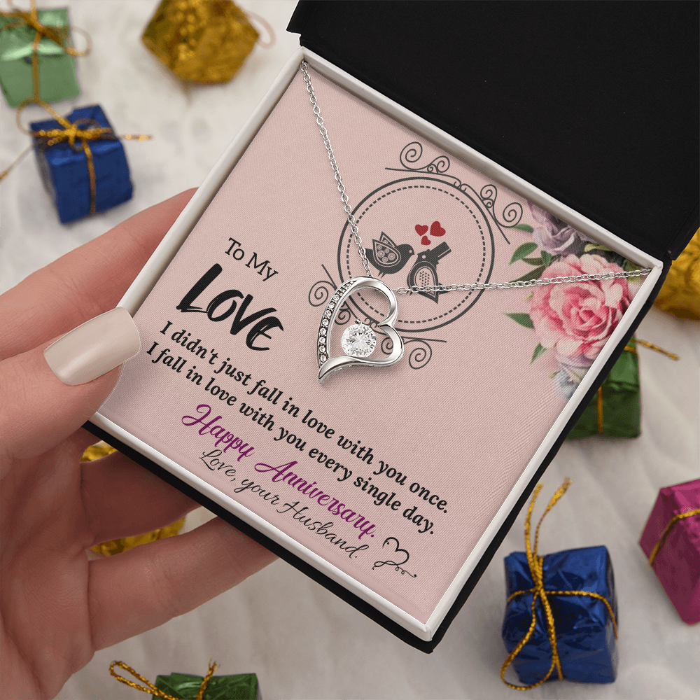 To My Wife Necklace – Anniversary Gift She Will Treasure Forever