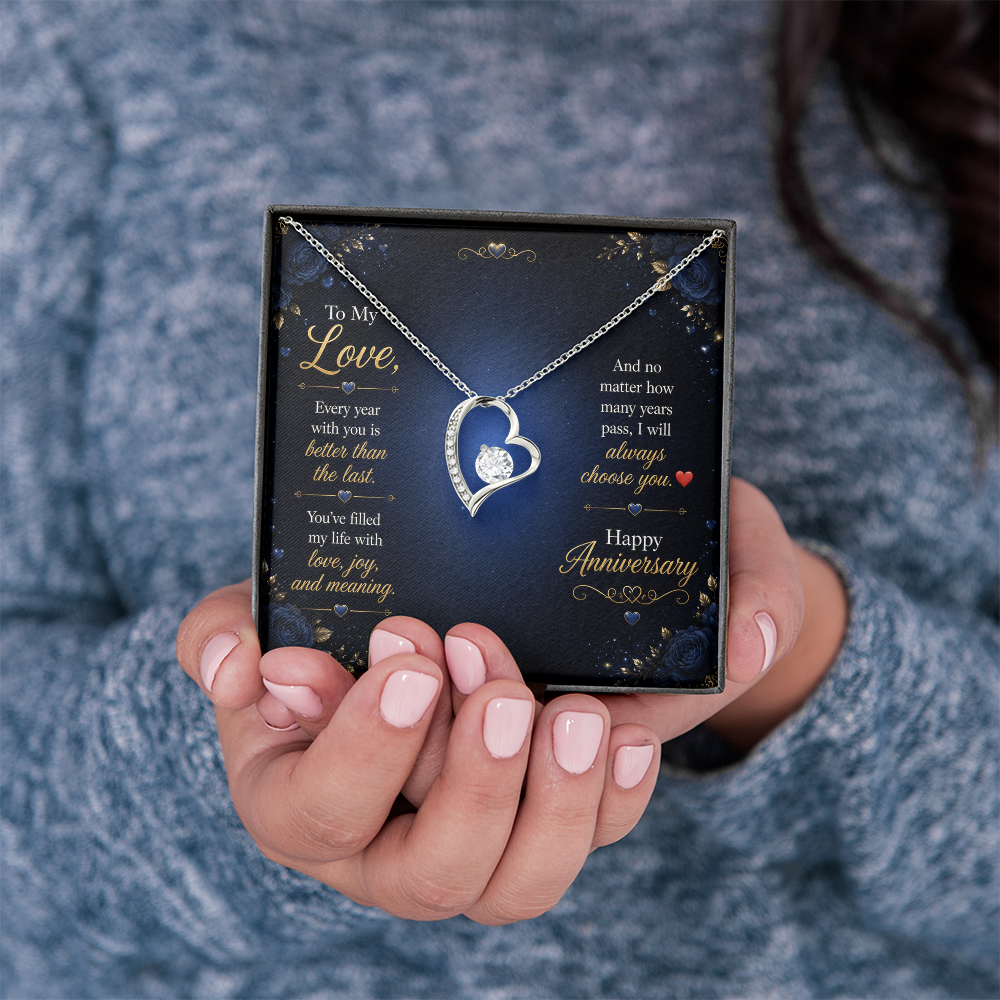 To My Love – “I Will Always Choose You” Anniversary Necklace Gift
