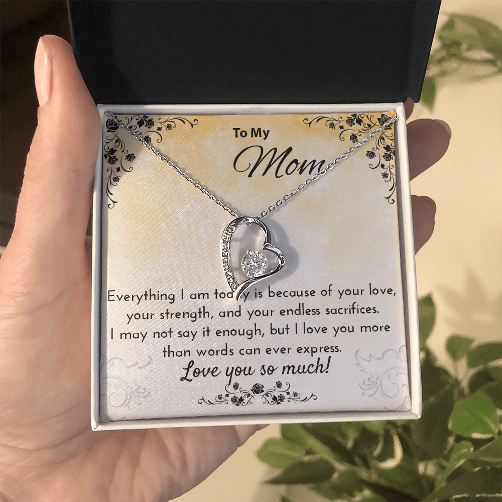 Emotional Necklace Gift for Mom – Heartfelt Jewelry Keepsake with Message Card