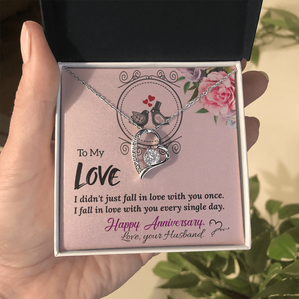 To My Wife Necklace – Anniversary Gift She Will Treasure Forever