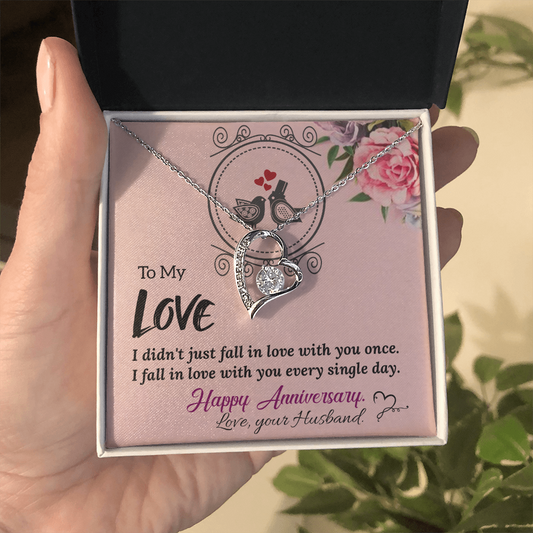 To My Wife Necklace – Anniversary Gift She Will Treasure Forever