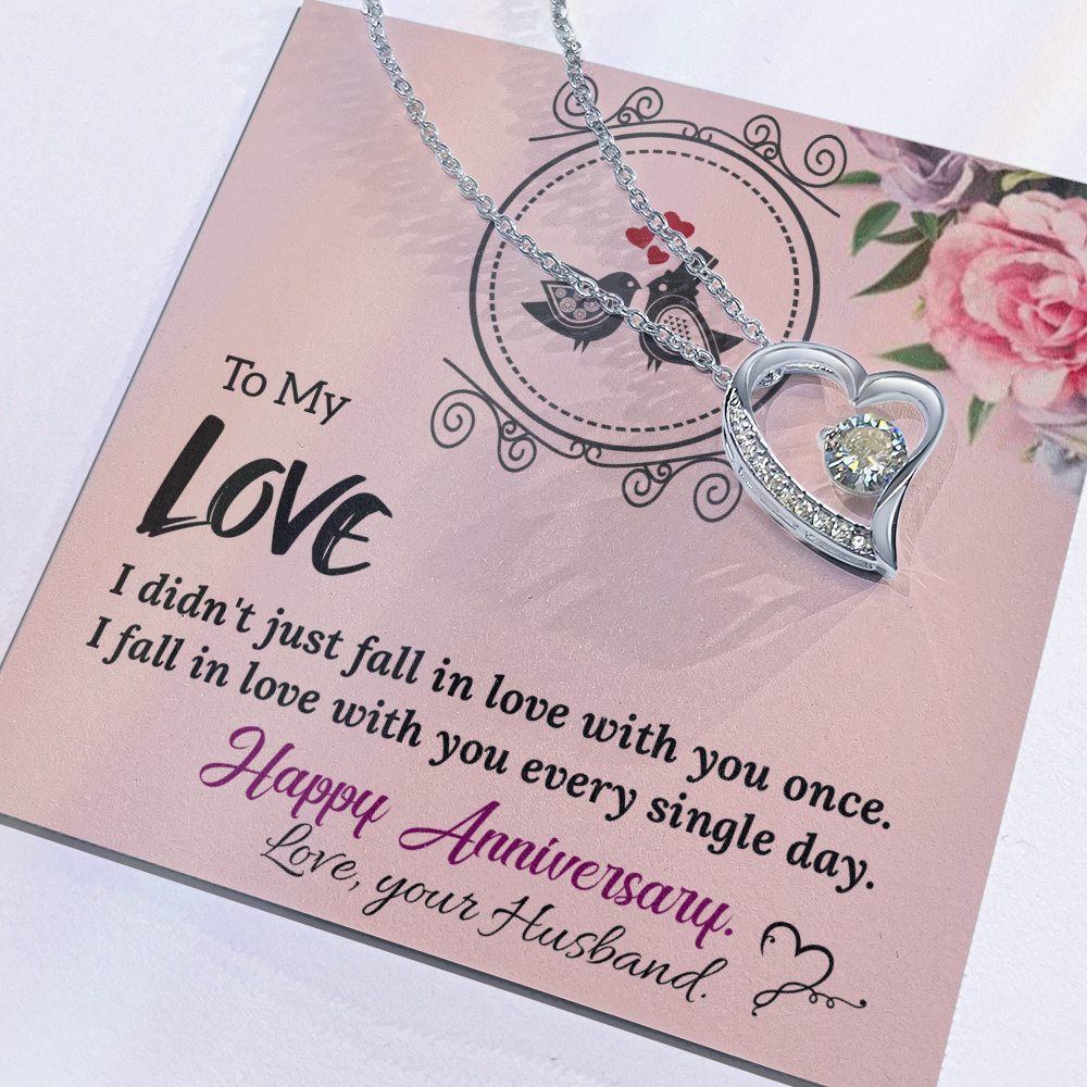 To My Wife Necklace – Anniversary Gift She Will Treasure Forever