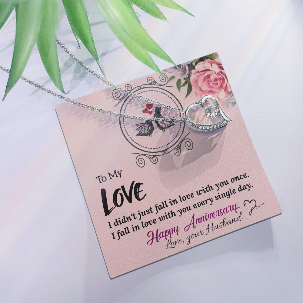 To My Wife Necklace – Anniversary Gift She Will Treasure Forever