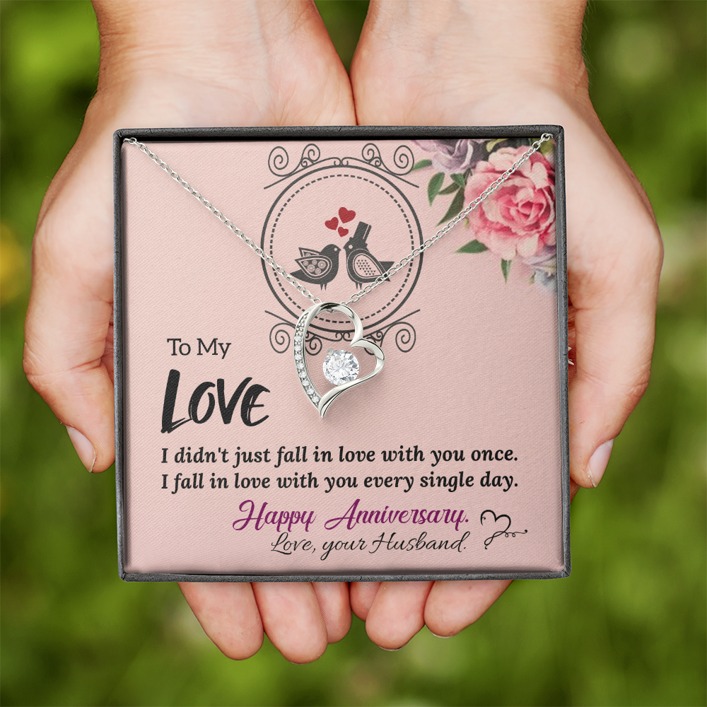 To My Wife Necklace – Anniversary Gift She Will Treasure Forever