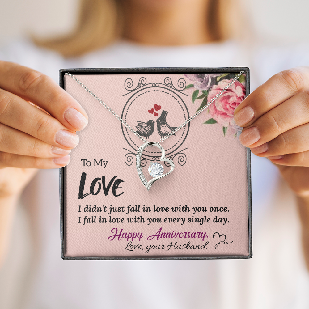 To My Wife Necklace – Anniversary Gift She Will Treasure Forever