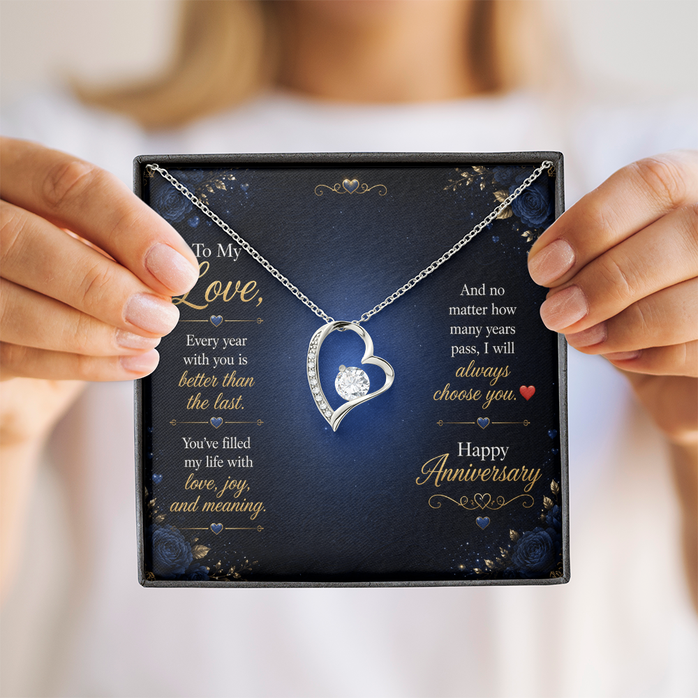 To My Love – “I Will Always Choose You” Anniversary Necklace Gift
