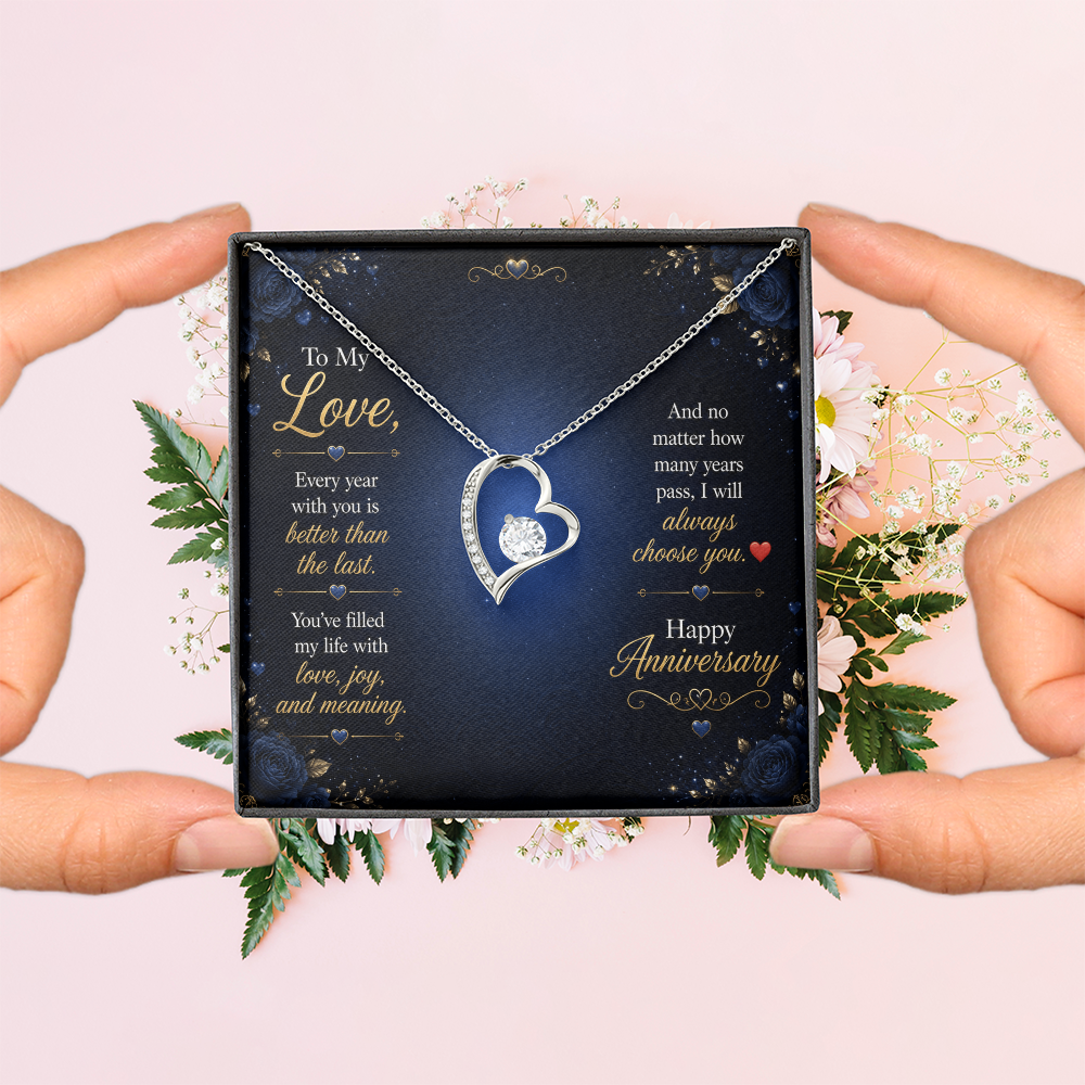 To My Love – “I Will Always Choose You” Anniversary Necklace Gift