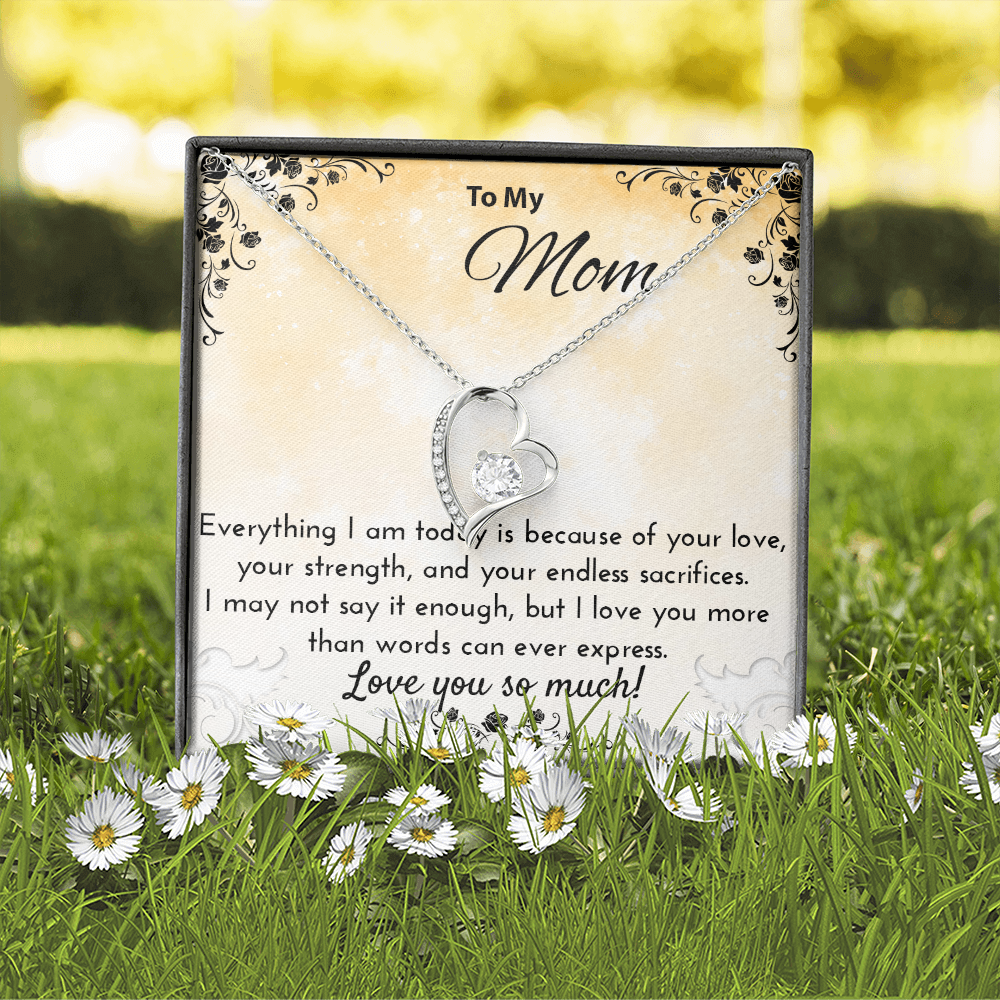 Emotional Necklace Gift for Mom – Heartfelt Jewelry Keepsake with Message Card