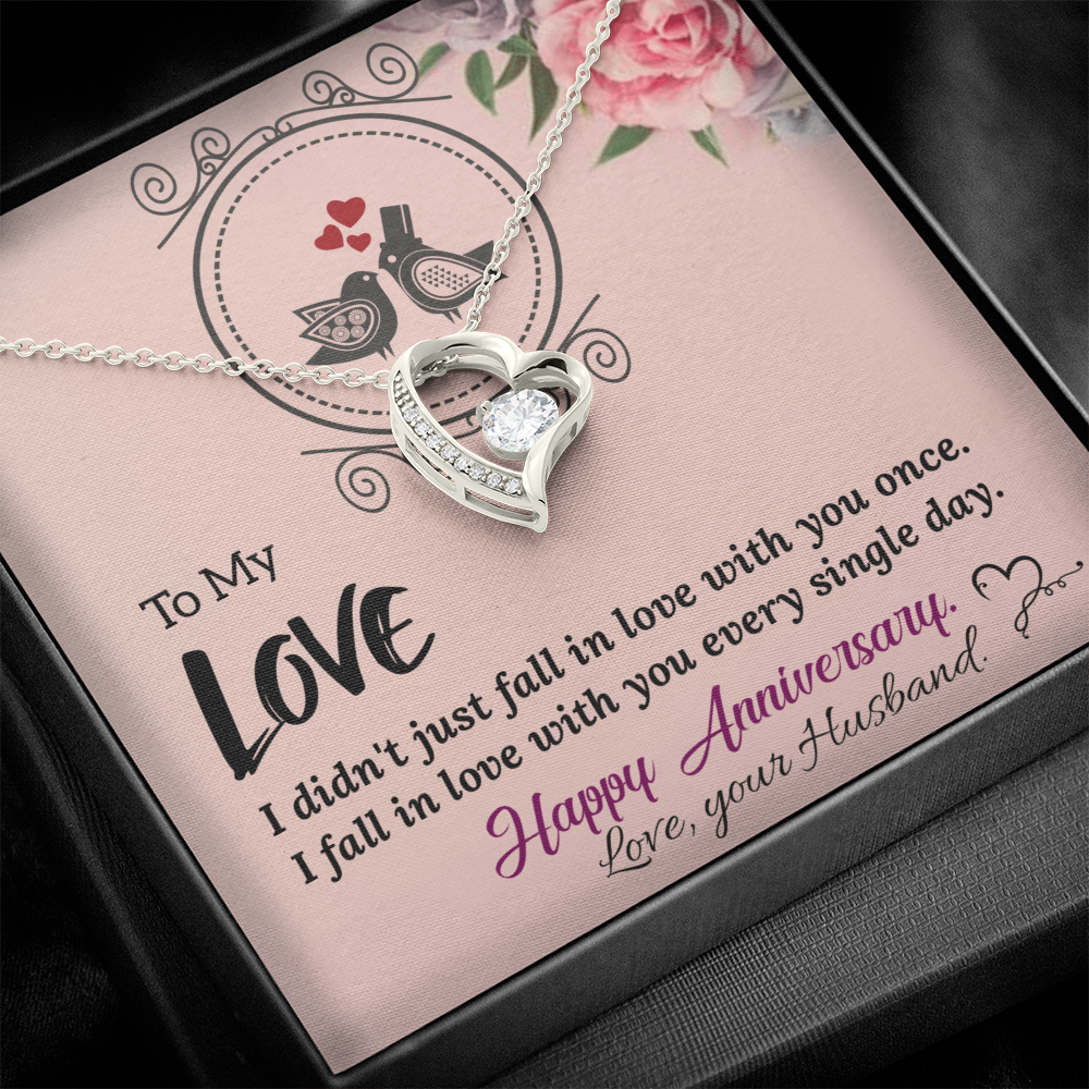 To My Wife Necklace – Anniversary Gift She Will Treasure Forever