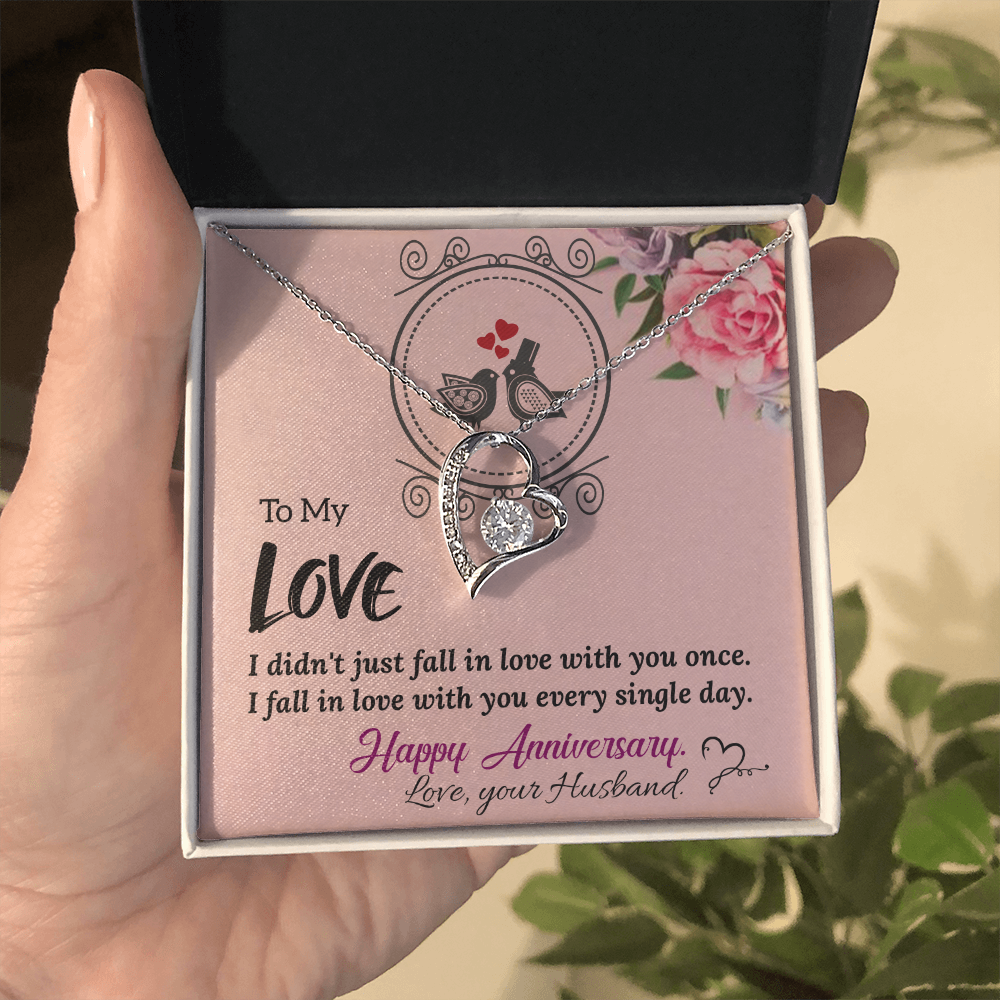 To My Wife Necklace – Anniversary Gift She Will Treasure Forever