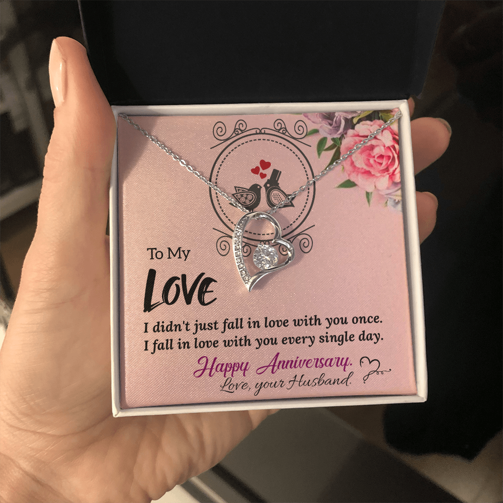 To My Wife Necklace – Anniversary Gift She Will Treasure Forever
