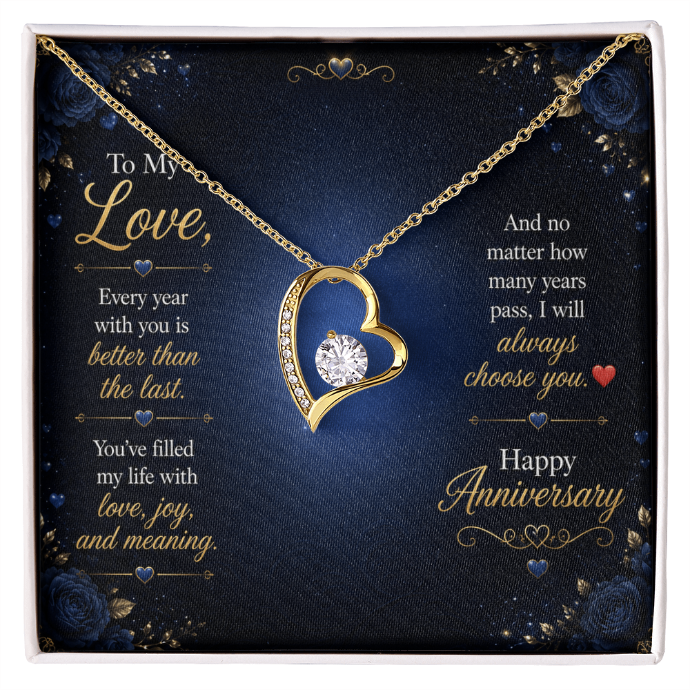 To My Love – “I Will Always Choose You” Anniversary Necklace Gift
