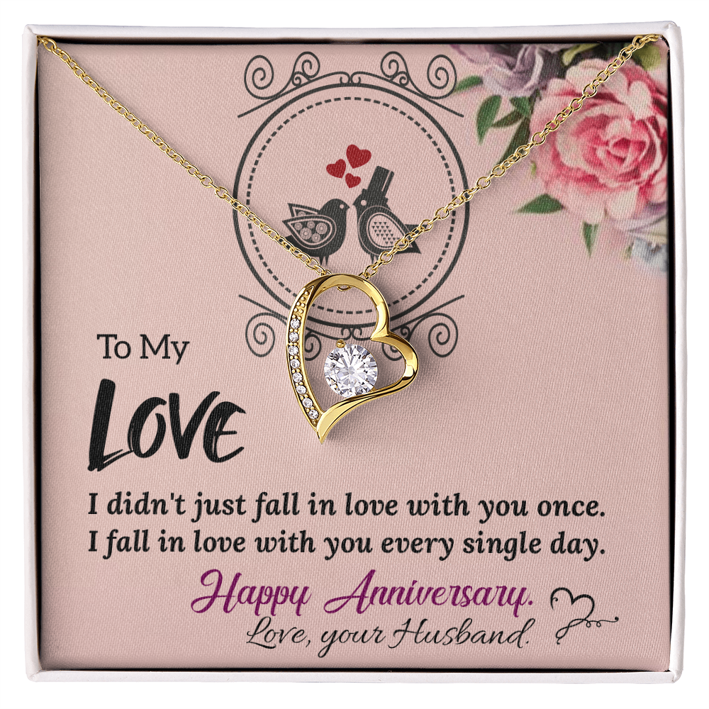 To My Wife Necklace – Anniversary Gift She Will Treasure Forever