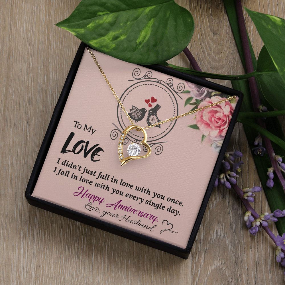 To My Wife Necklace – Anniversary Gift She Will Treasure Forever