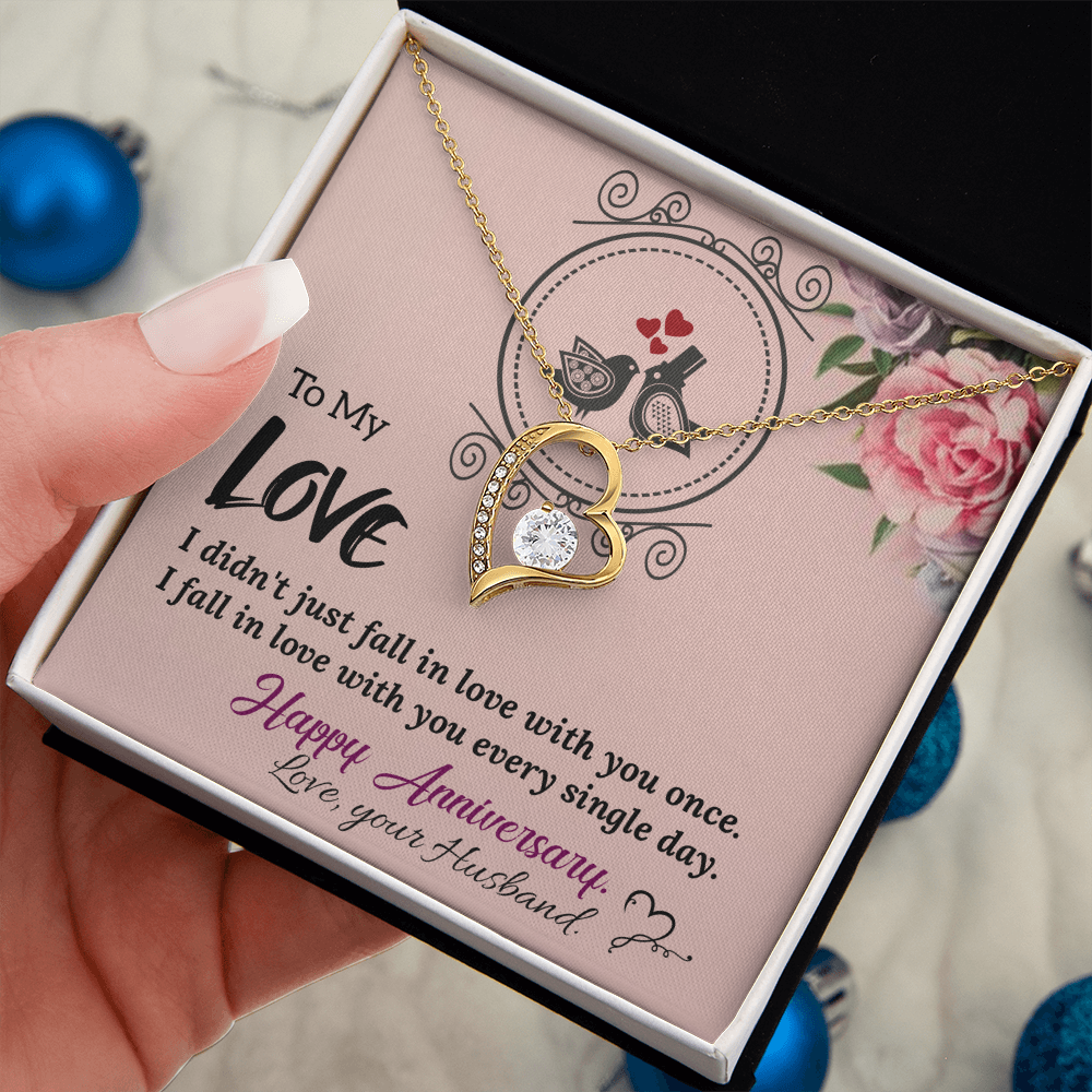 To My Wife Necklace – Anniversary Gift She Will Treasure Forever
