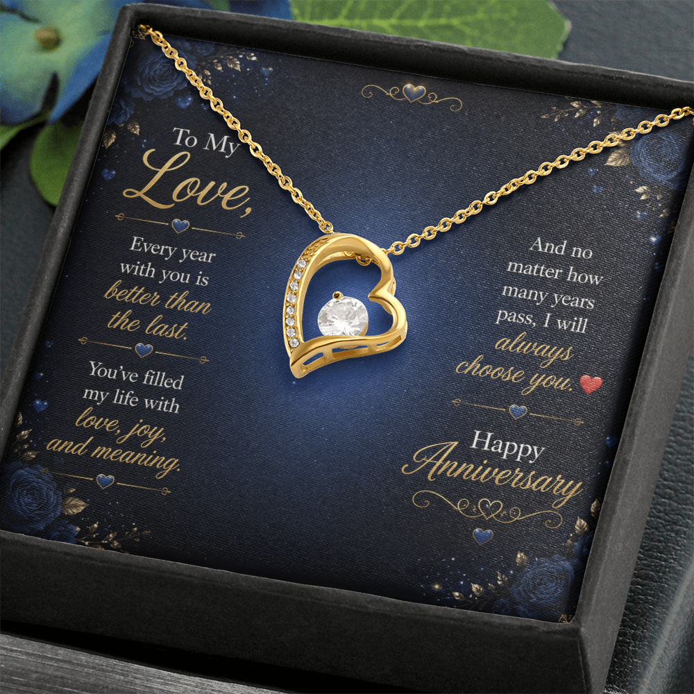 To My Love – “I Will Always Choose You” Anniversary Necklace Gift