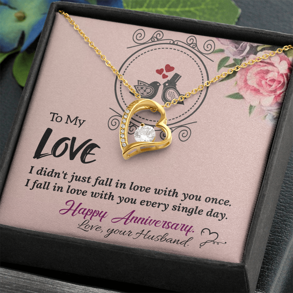To My Wife Necklace – Anniversary Gift She Will Treasure Forever